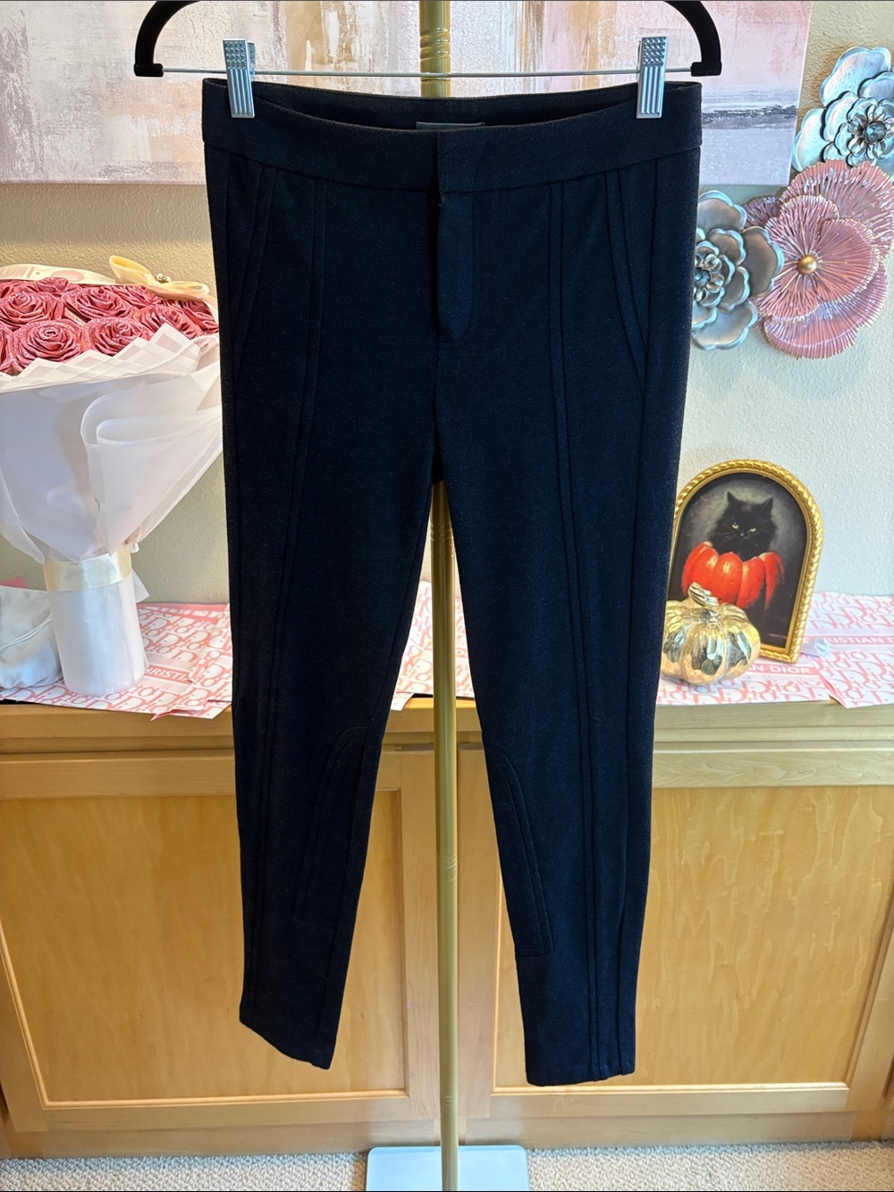 Vince Black Slim Ponte Leggings